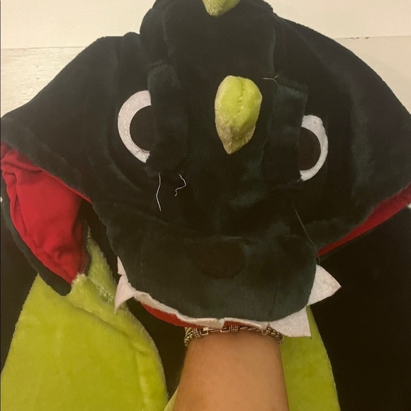 Adult size medium Green Dinosaur Godzilla Onesie - Picture 3 of 9